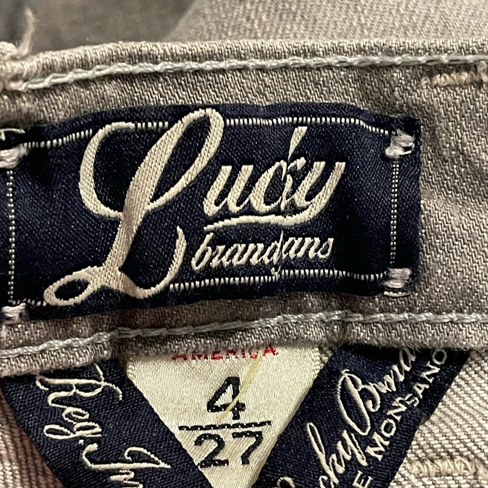 ✨HP✨ "LUCKY BRAND” LADIES GREY SKINNY JEANS WITH POCKETS, LADIES SIZE 4 (27”) - Picture 7 of 7